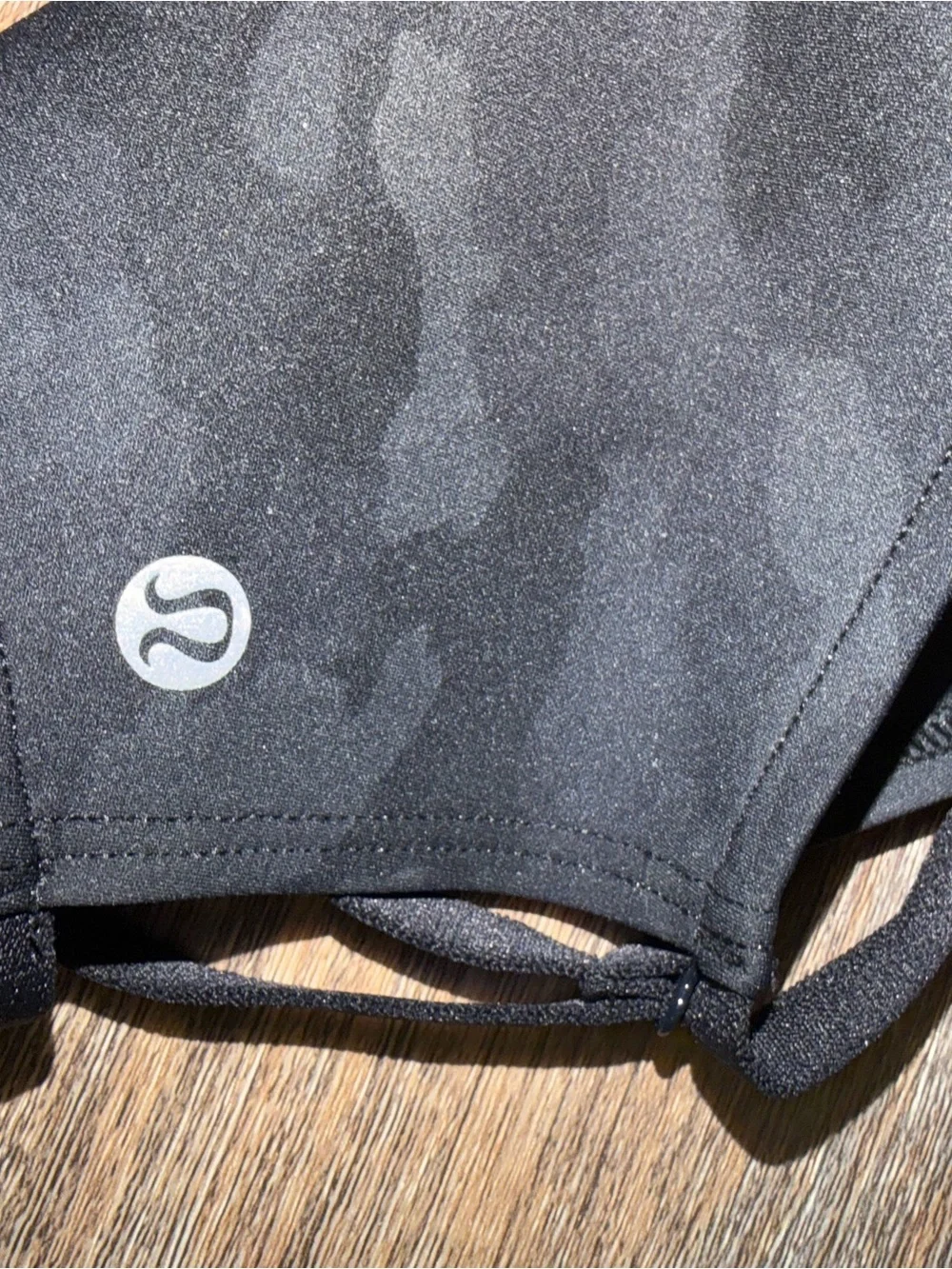lululemon athletica Black Face Mask with Adjustable Straps